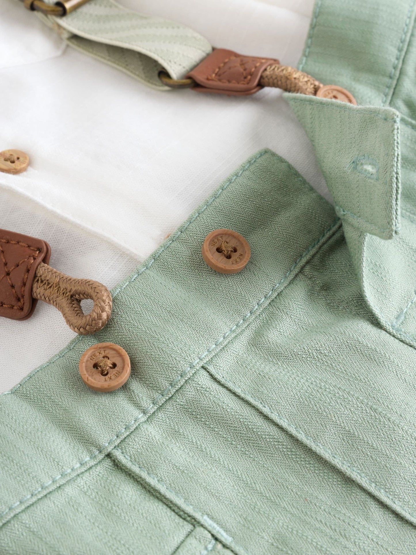Sage Green Baby Shirt Trousers and Braces Set 3 Piece (0mths-2yrs) image 7