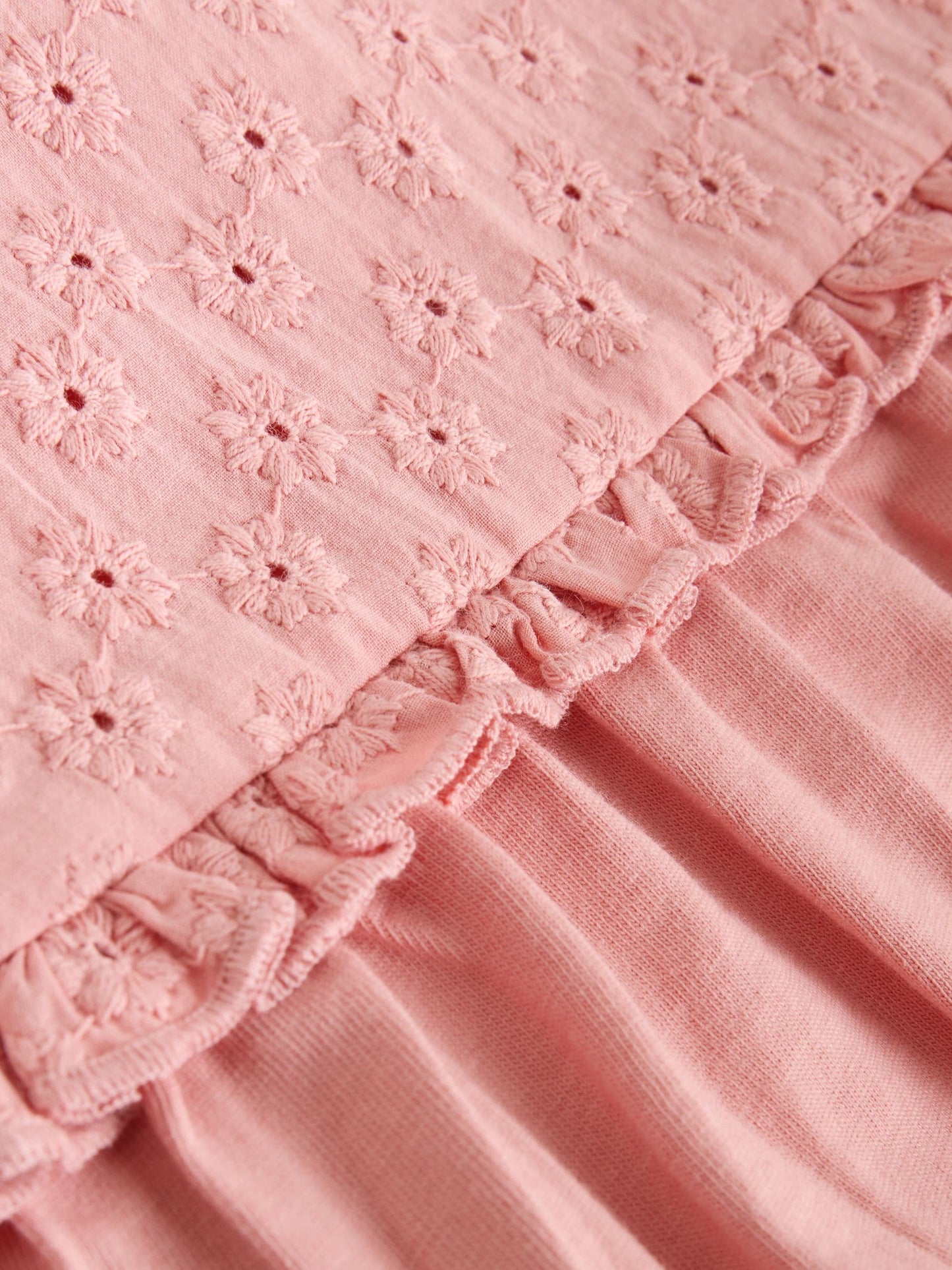 Tonal Pink Broderie 3 Pack Baby Rompers image 9