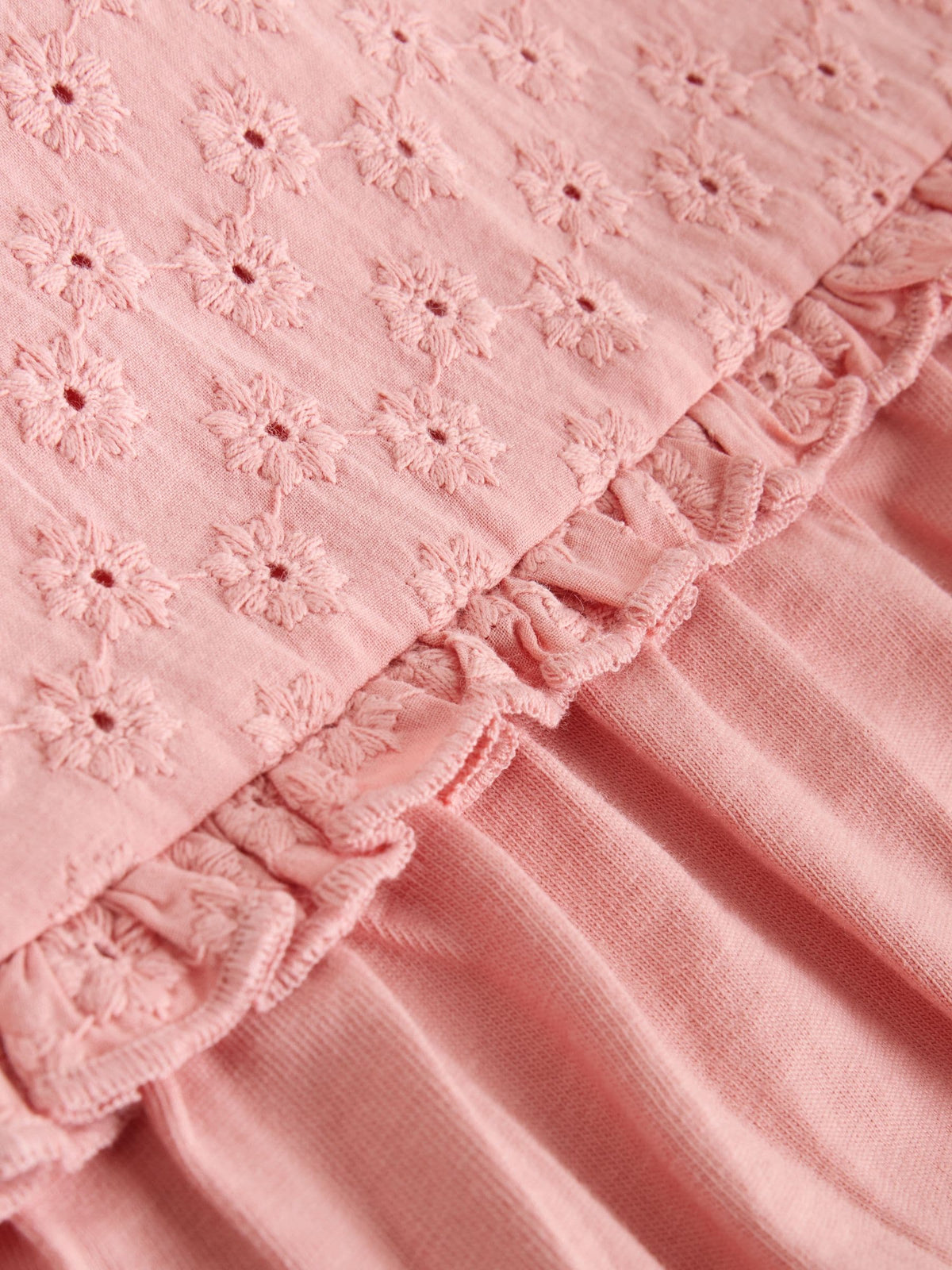 Tonal Pink Broderie 3 Pack Baby Rompers image 9