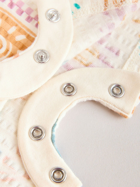 Natural Scandi Printed Jersey Baby Rompers 2 Pack image 3