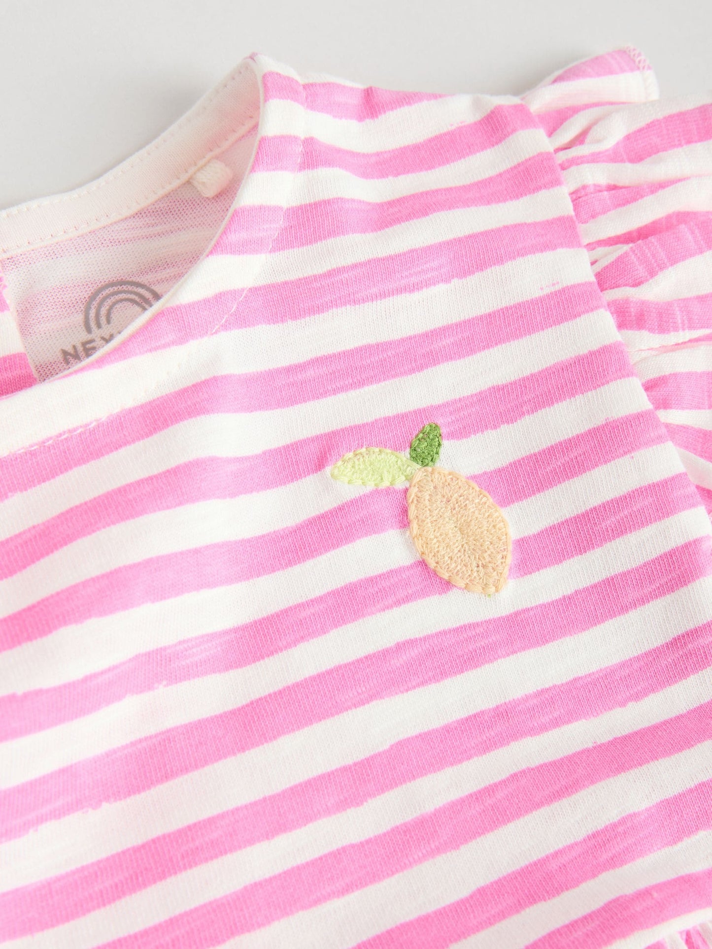 Multi Bright Colour Stripe Baby Rompers 3 Pack image 9