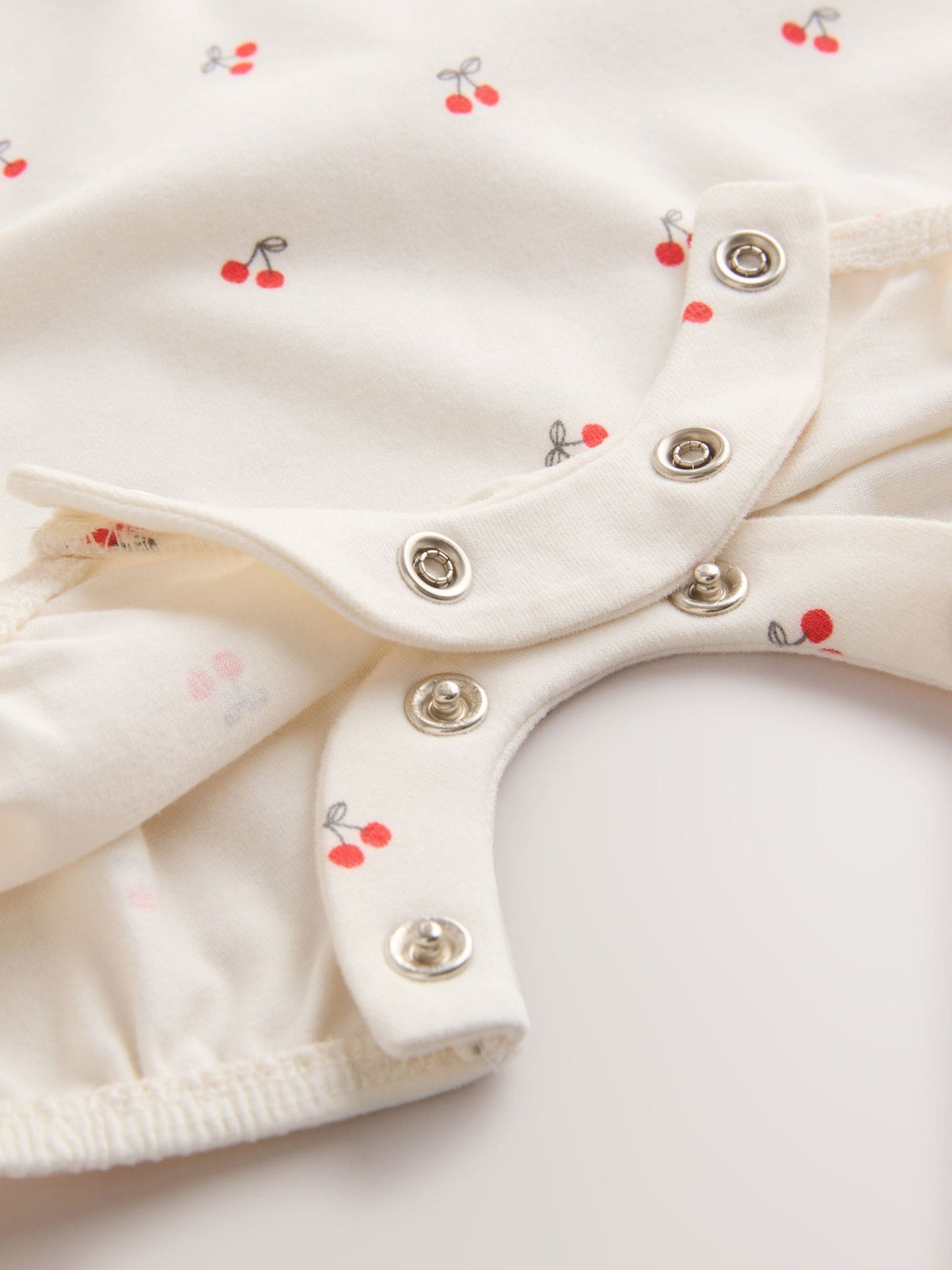 White Cherry Embroidered I love my Mummy Jersey Baby Romper image 8