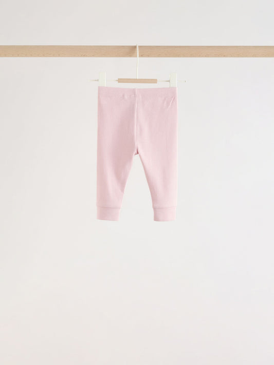 Pink Stripe Long Sleeve Top And Leggings Set 6 Piece (0mths-3yrs) image 3