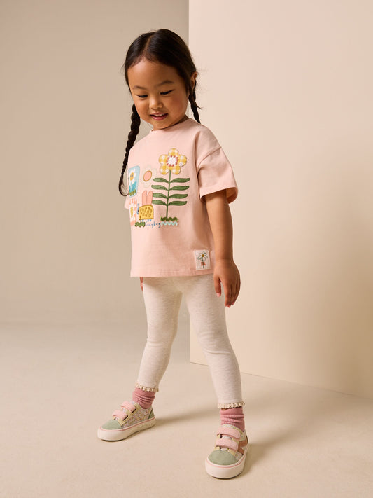 Dsiney Kidz - Pink Flowers Short Sleeve T-Shirt (3mths-7yrs) image 2