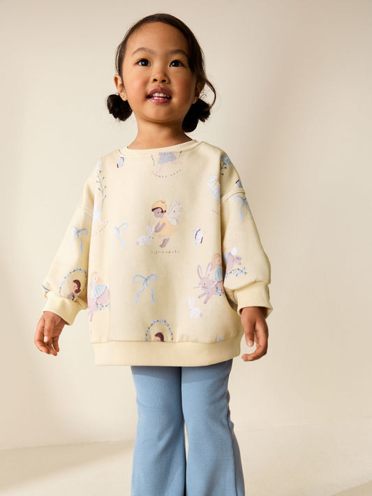 Yellow/Blue Fairy Sweatshirt & Flare Leggings Set (3mths-7yrs) image 3