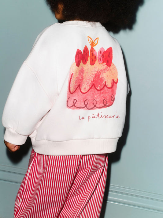 Pink Cake Sweatshirt and Barrel Leg Joggers Set (3mths-7yrs) image 2