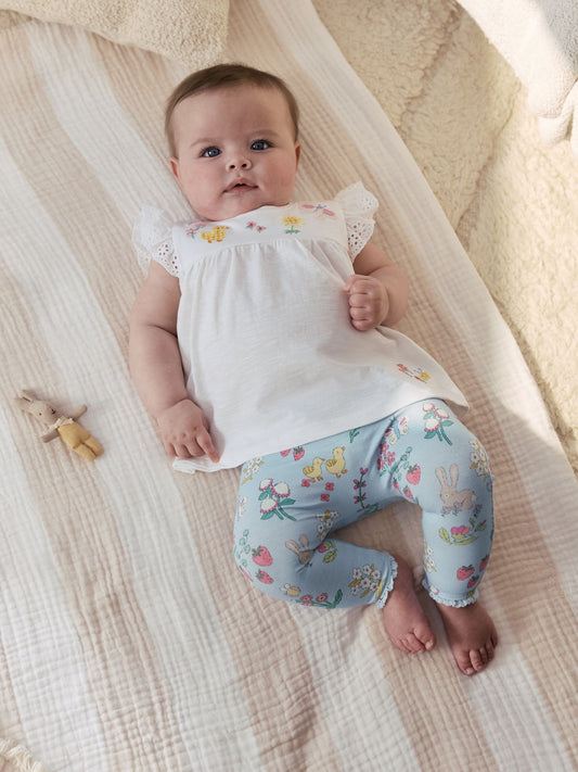 Dsiney Kidz - Ecru Fairy Short Sleeve Baby Top and Leggings 2 Piece Set (0mths-2yrs) image 2
