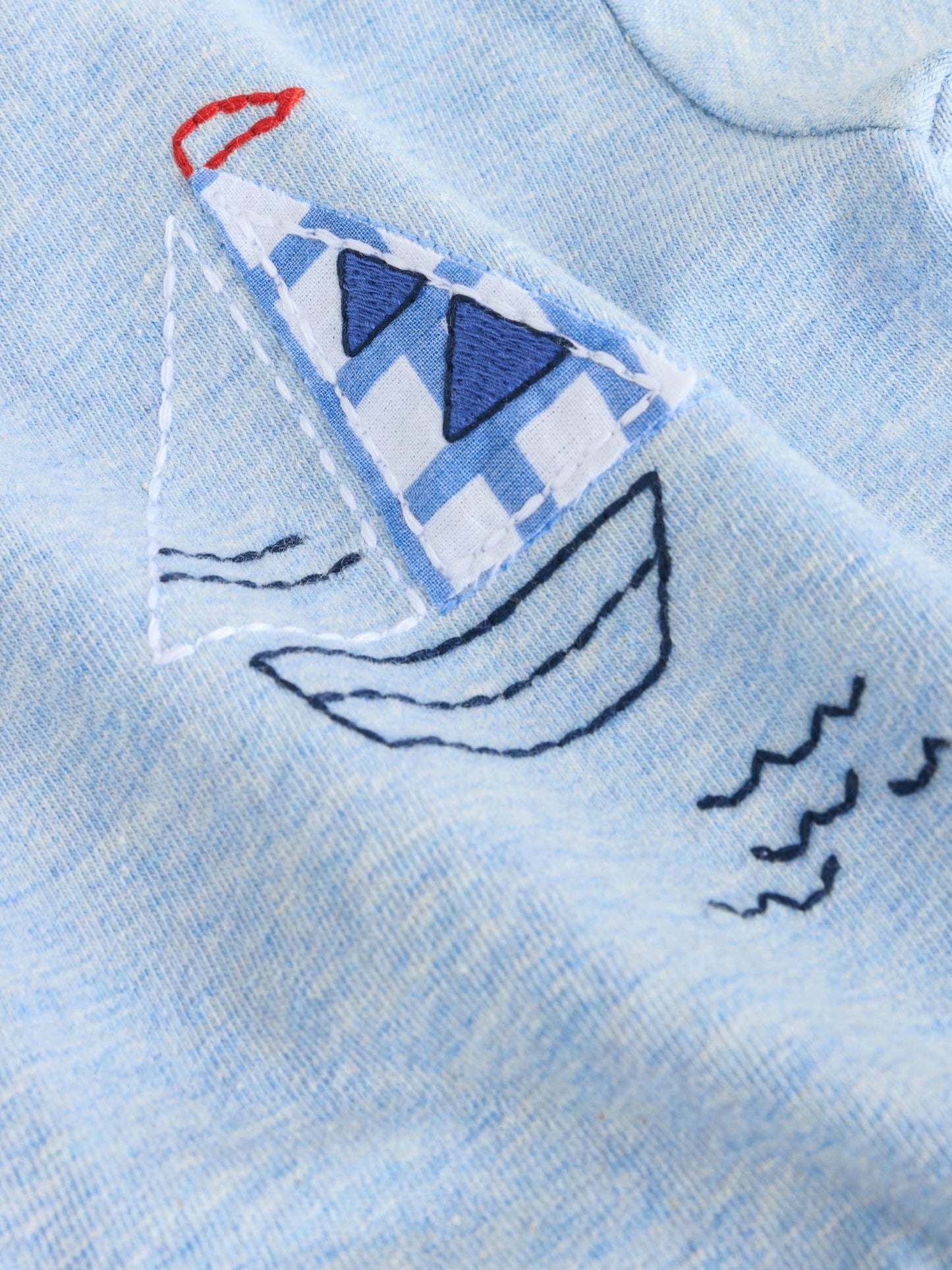 Blue Nautical Jersey Baby Rompers 4 Pack image 8
