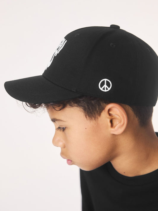 smALLSAINTS Black Logo Baseball Cap image 2