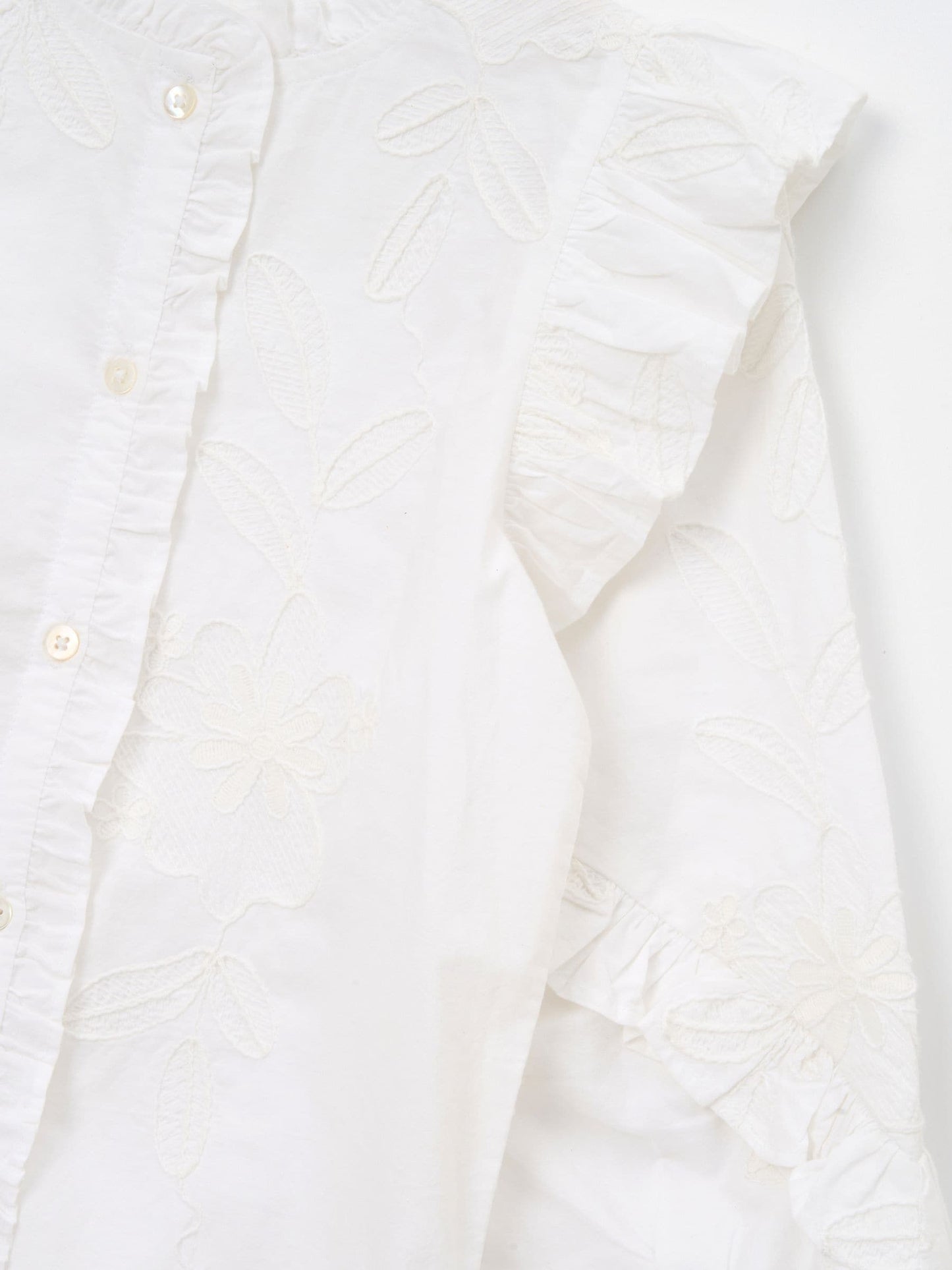 Dsiney Kidz - Angel & Rocket White Lacey Embroidered Frill Sleeve Blouse image 9