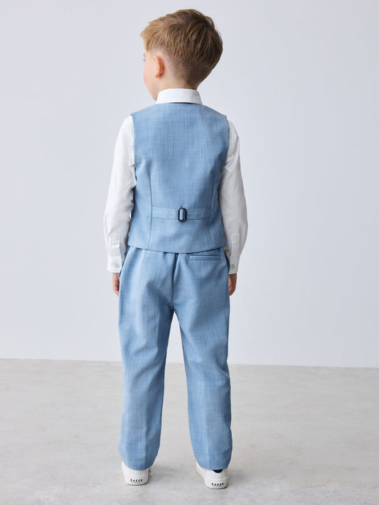 Dsiney Kidz - Baker by Ted Baker Blue Waistcoat Shirt And Trousers Set image 2
