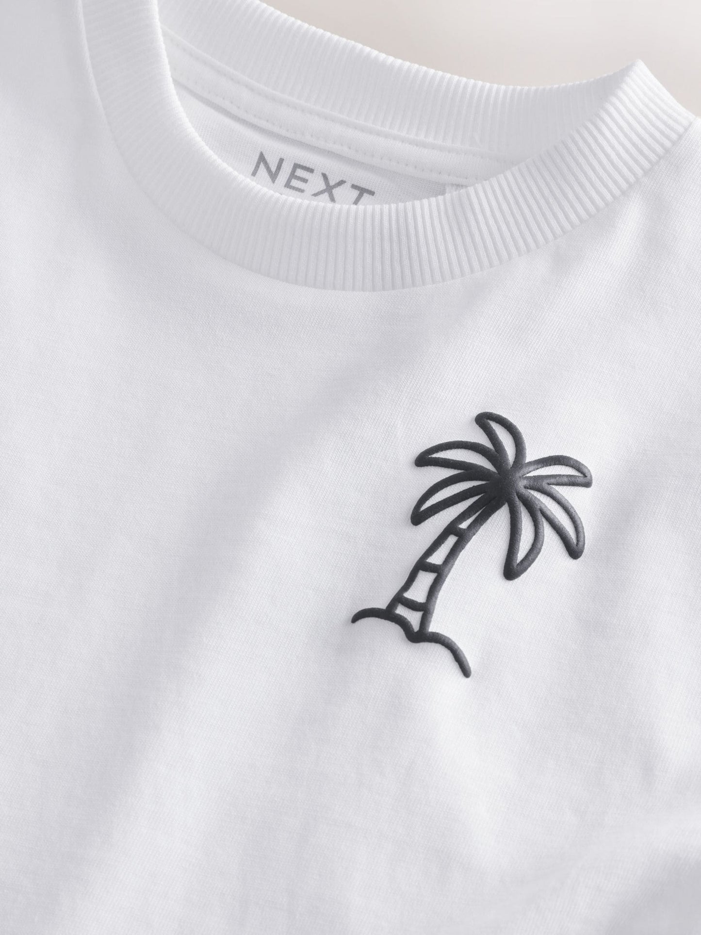 Dsiney Kidz - White Palm Tree Short Sleeve Small Graphic T-Shirt (3mths-7yrs) image 4