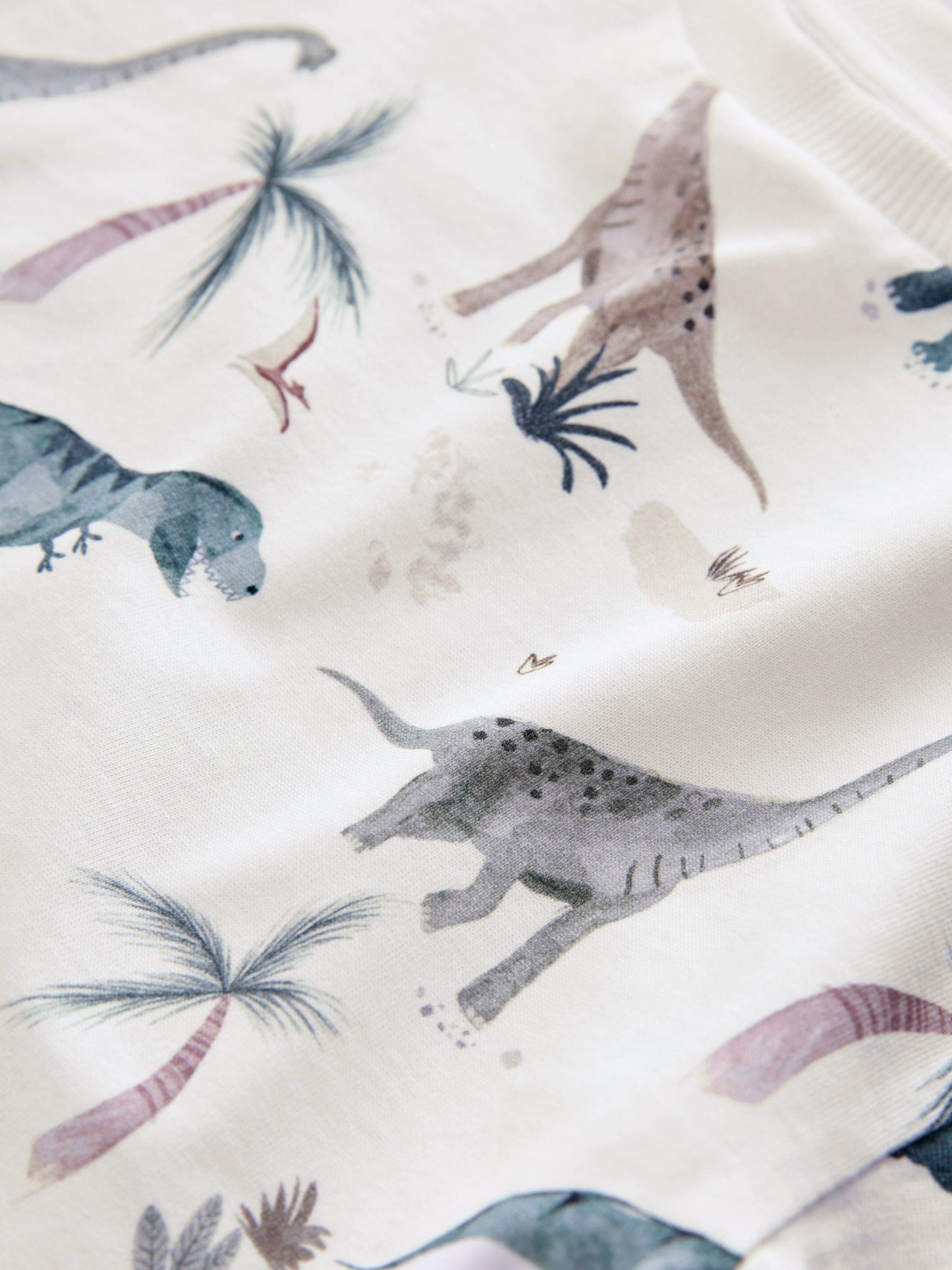 Dsiney Kidz - White Watercolour Dinosaurs Short Sleeve All-Over Print T-Shirt (3 Month-7 Years) (3mths-7yrs) image 8