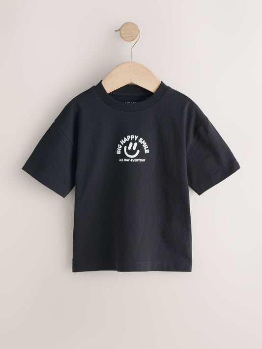 White/Blue/Green/Black/Purple Small Short Sleeve Graphic T-Shirts 5 Pack (3mths-7yrs) image 2
