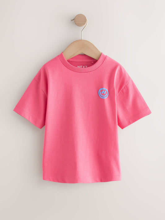 Green/Charcoal/Stone/Pink/Brown Small Short Sleeve Graphic T-Shirts 5 Pack (3mths-7yrs) image 2