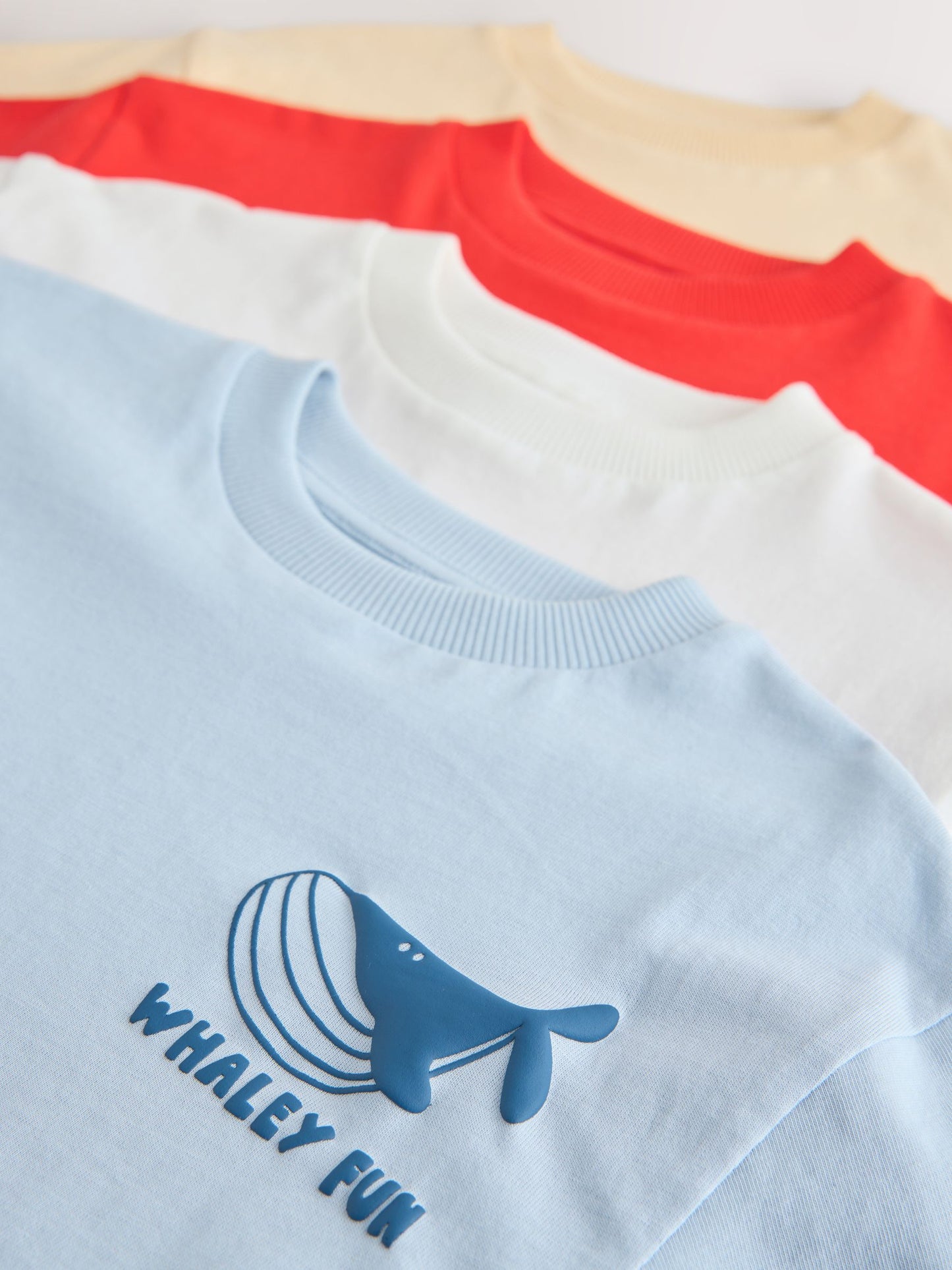 Dsiney Kidz - White/Blue/Red/Yellow Slogan Short Sleeve Graphic T-Shirts 4 Pack (3mths-7yrs) image 8