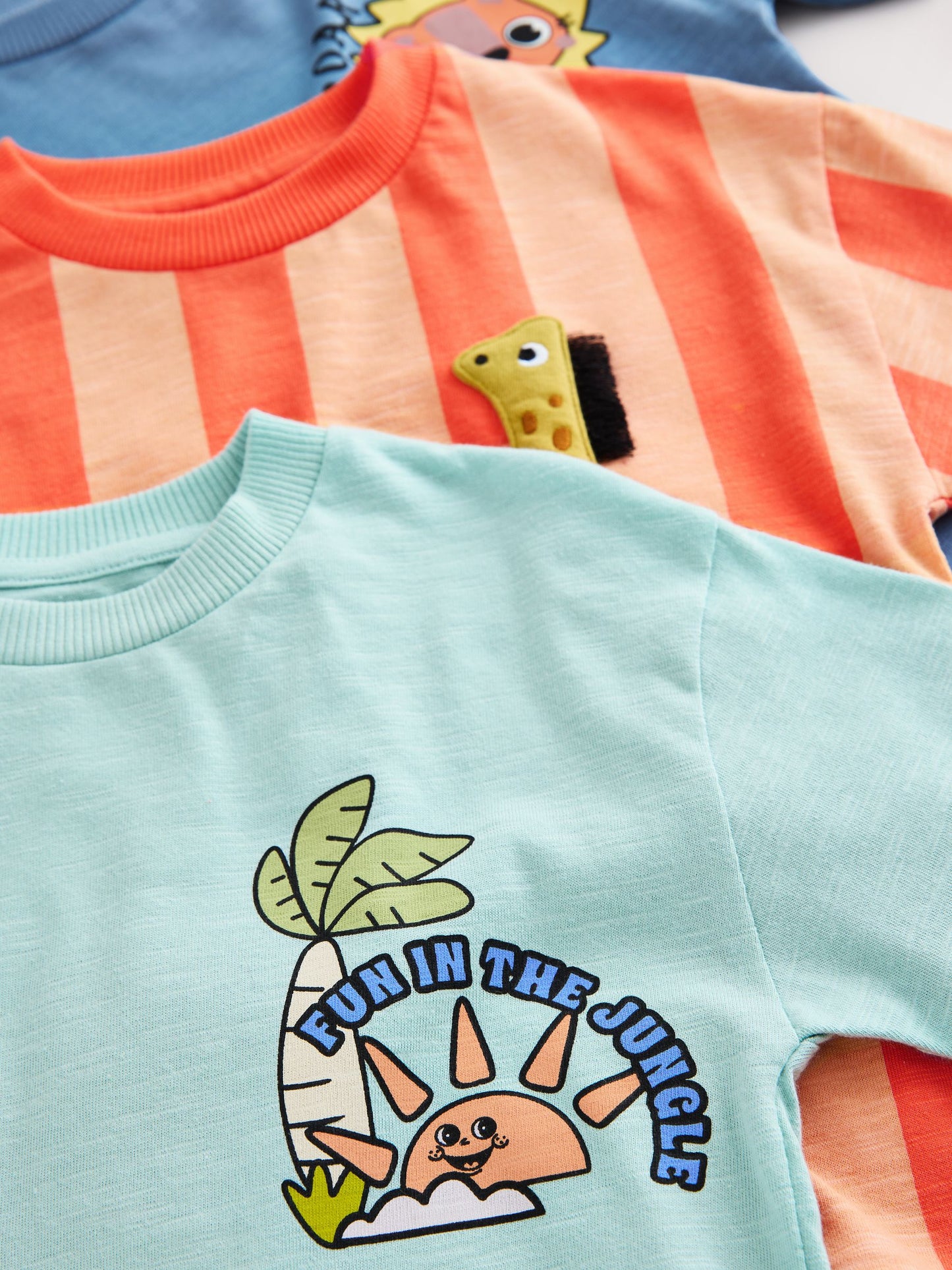 Dsiney Kidz - Orange Safari Short Sleeve Graphic T-Shirts 3 Pack (3mths-7yrs) image 7