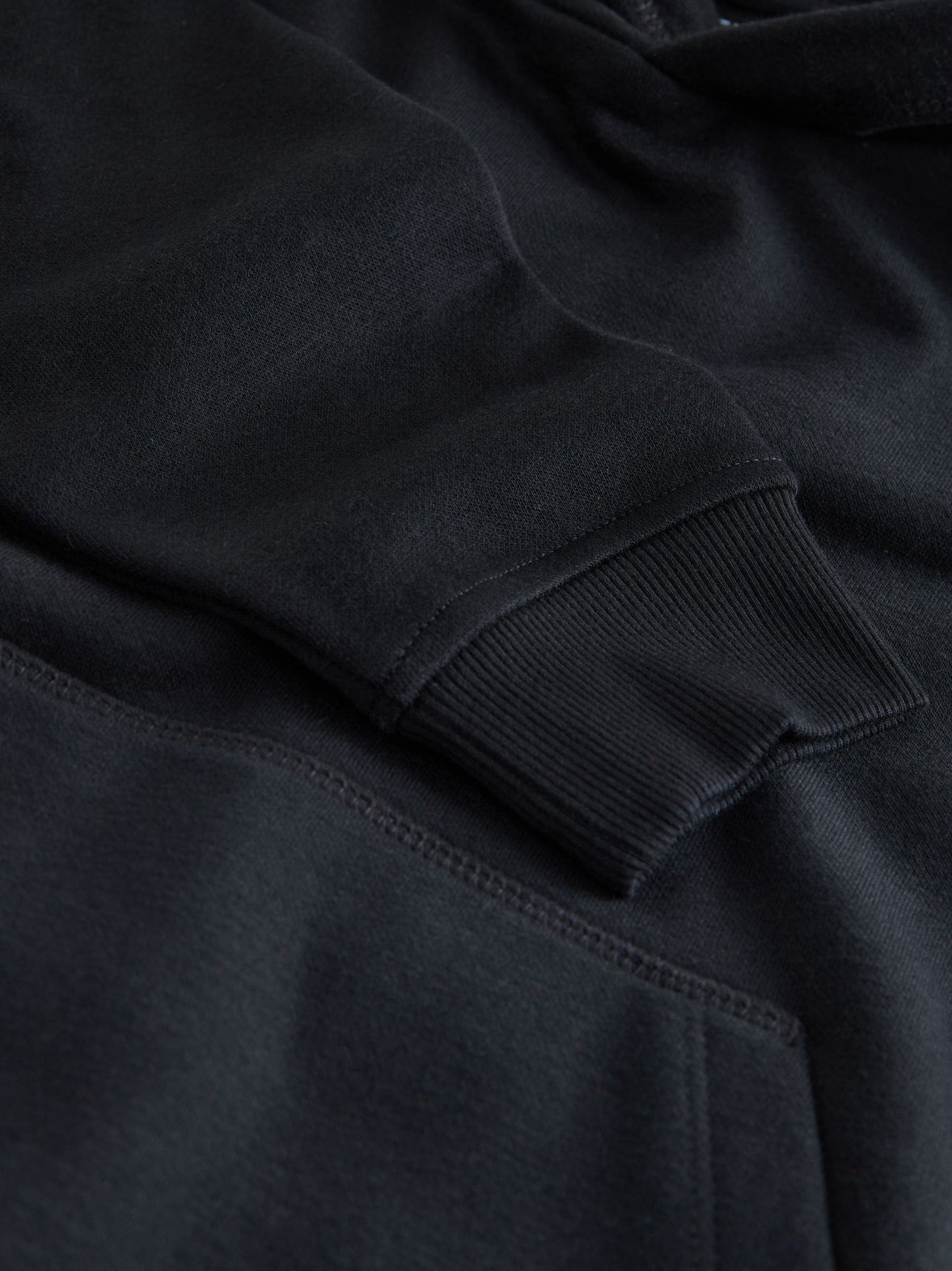 Black Plain Jersey Hoodie (3-16yrs)
