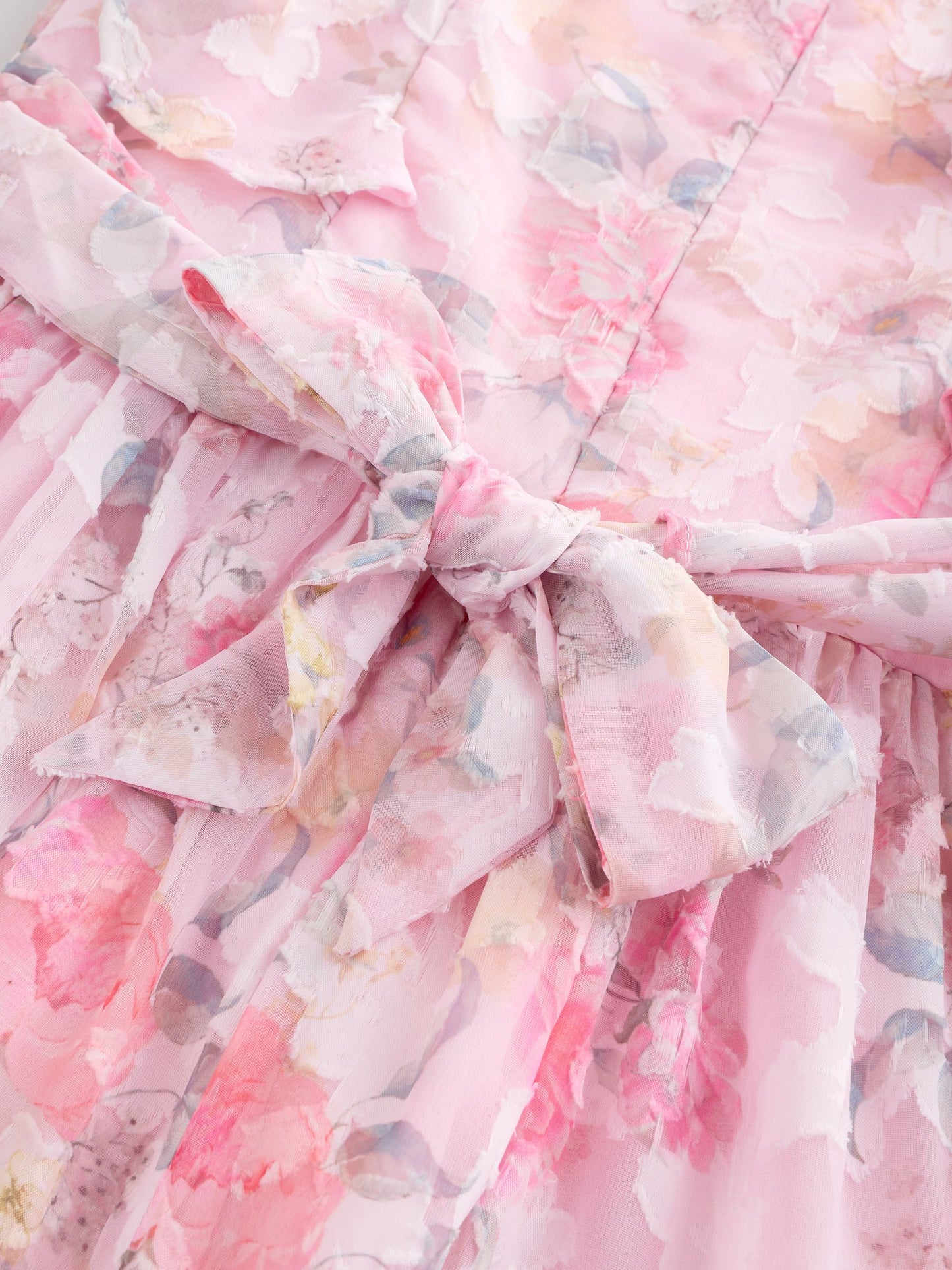 Pink Floral Ruffle Party Dress (3-16yrs) image 8