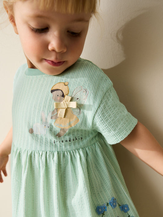 Dsiney Kidz - Turquoise Fairy Jersey Dress (3mths-7yrs) image 2