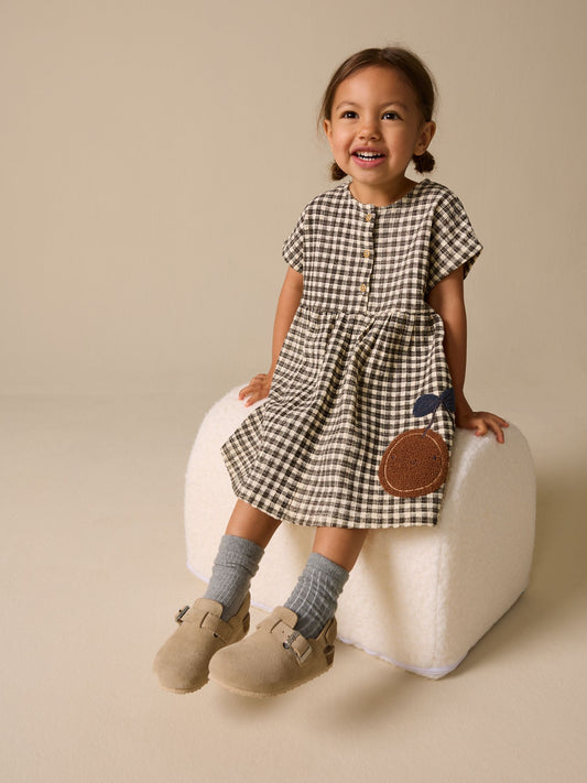 Dsiney Kidz - Chocolate Brown Short Sleeve Jersey Dress (3mths-7yrs) image 2