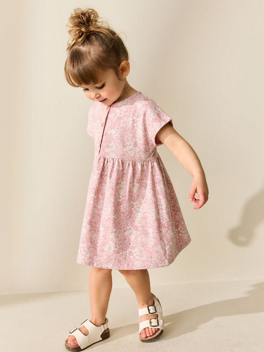 Dsiney Kidz - Pink Floral Jersey Dress (3mths-7yrs) image 2