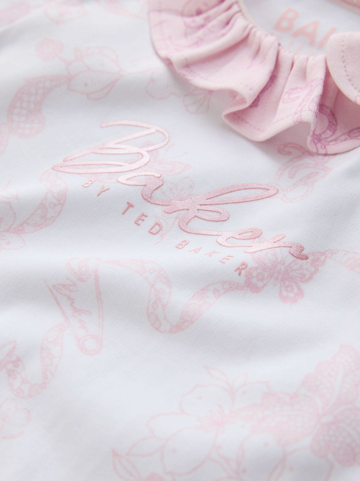 Baker by Ted Baker Pink Layette Sleepsuits 3 Pack image 6