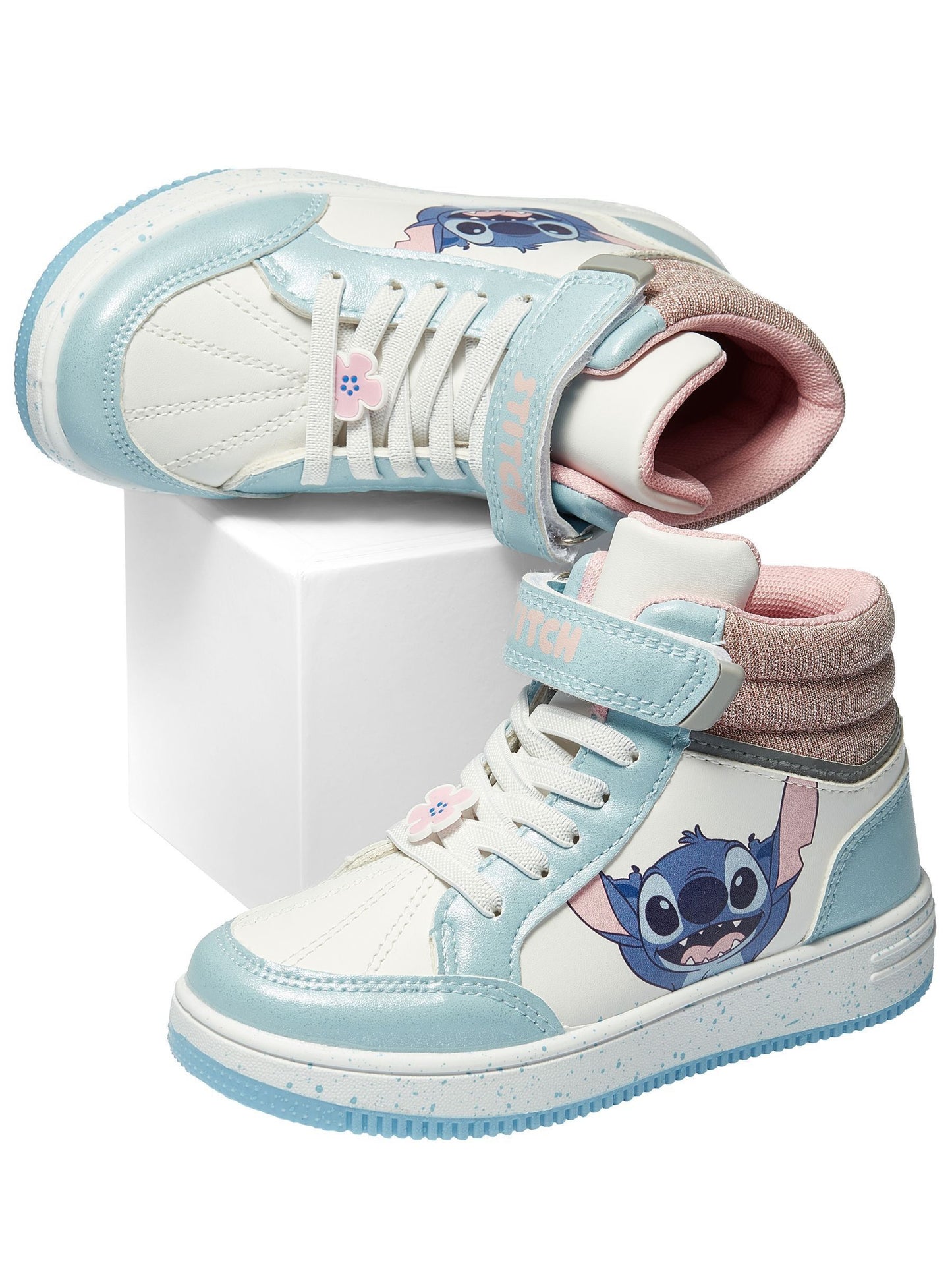 Character White Disney Lilo and Stitch High Top Trainers image 5