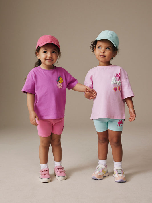 Purple Disney Little Mermaid Short Sleeve T-Shirt and Rib Cycle Shorts Set (3mths-7yrs) image 3