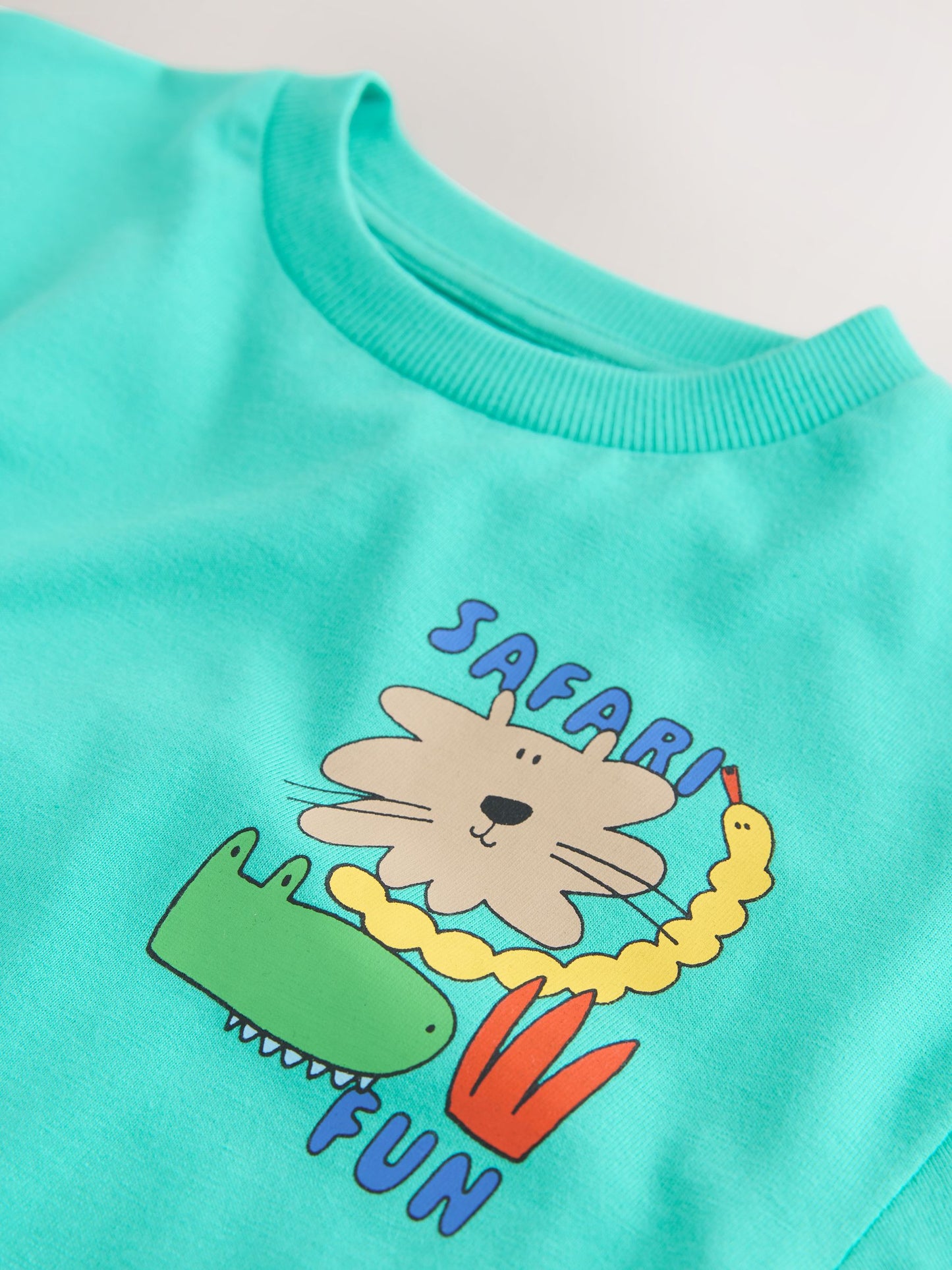 Aqua Blue Animal Short Sleeve Back Print T-Shirt (3mths-7yrs) image 8