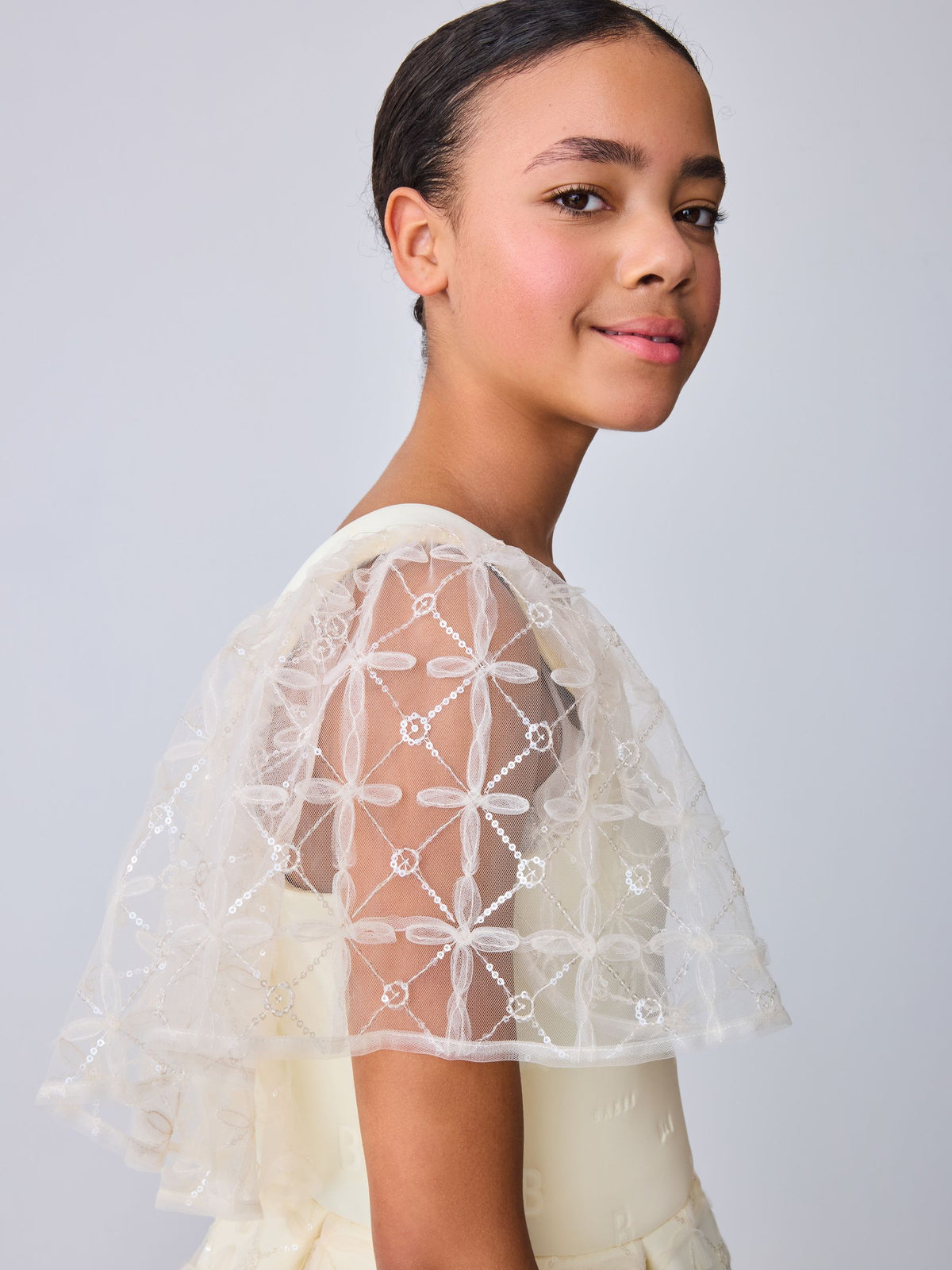 Dsiney Kidz - Baker by Ted Baker Mesh Overlay Angel Sleeve Scuba Dress image 10