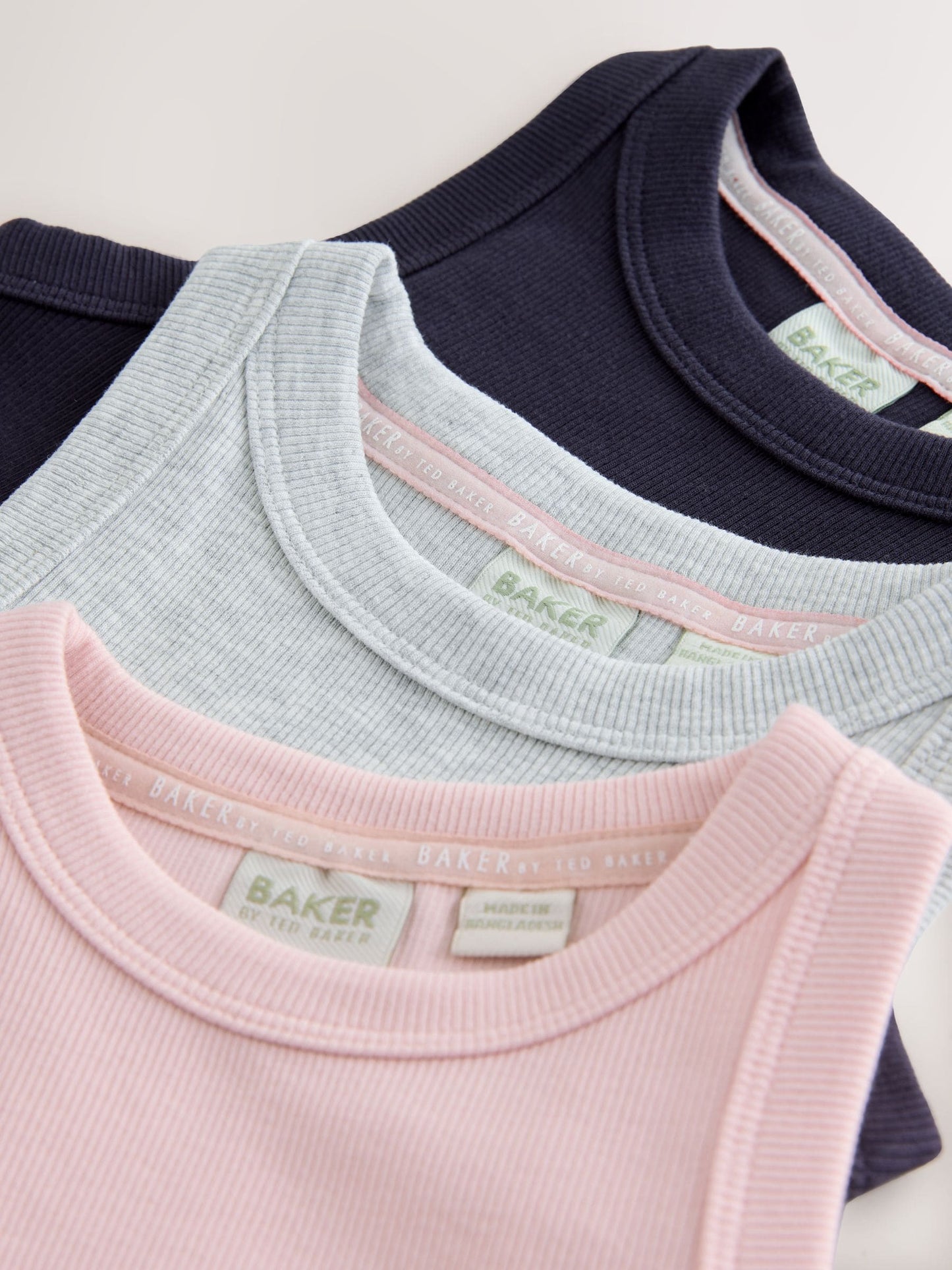 Baker by Ted Baker 3 Pack Ribbed Racer Vests image 8