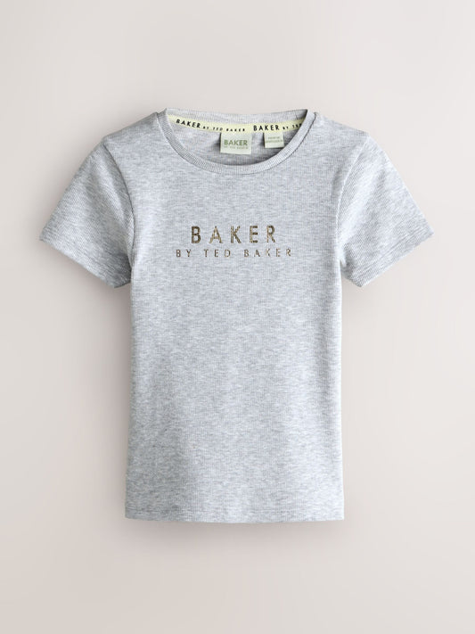 Dsiney Kidz - Baker by Ted Baker Multi Ribbed Fitted Crop Tops 3 Pack image 2