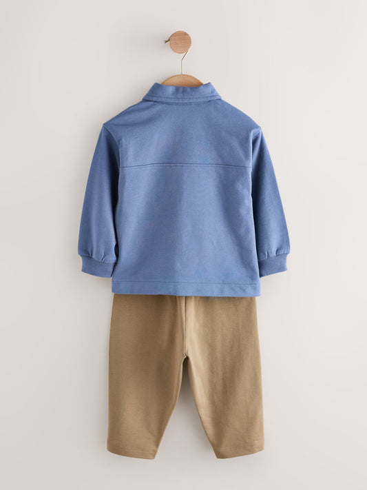 Dsiney Kidz - Blue Jersey Shirt T-Shirt and Joggers 3 Piece Set (3mths-7yrs) image 2
