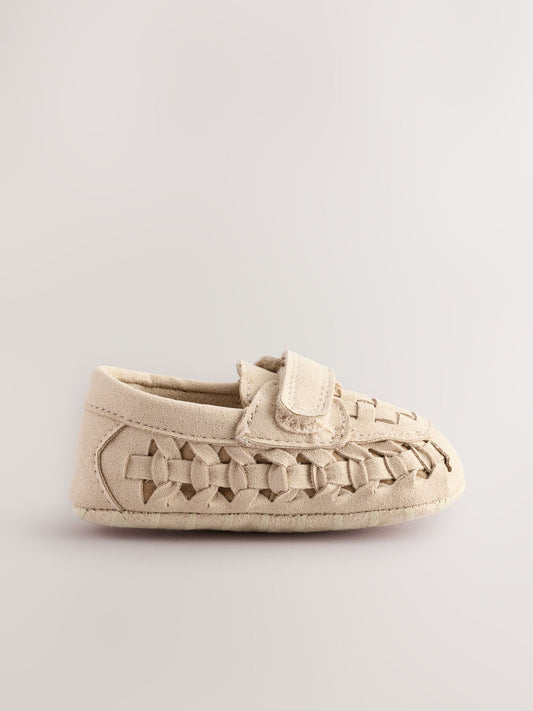 Neutral Touch Fastening Baby Woven Loafers (0-2mths) image 2
