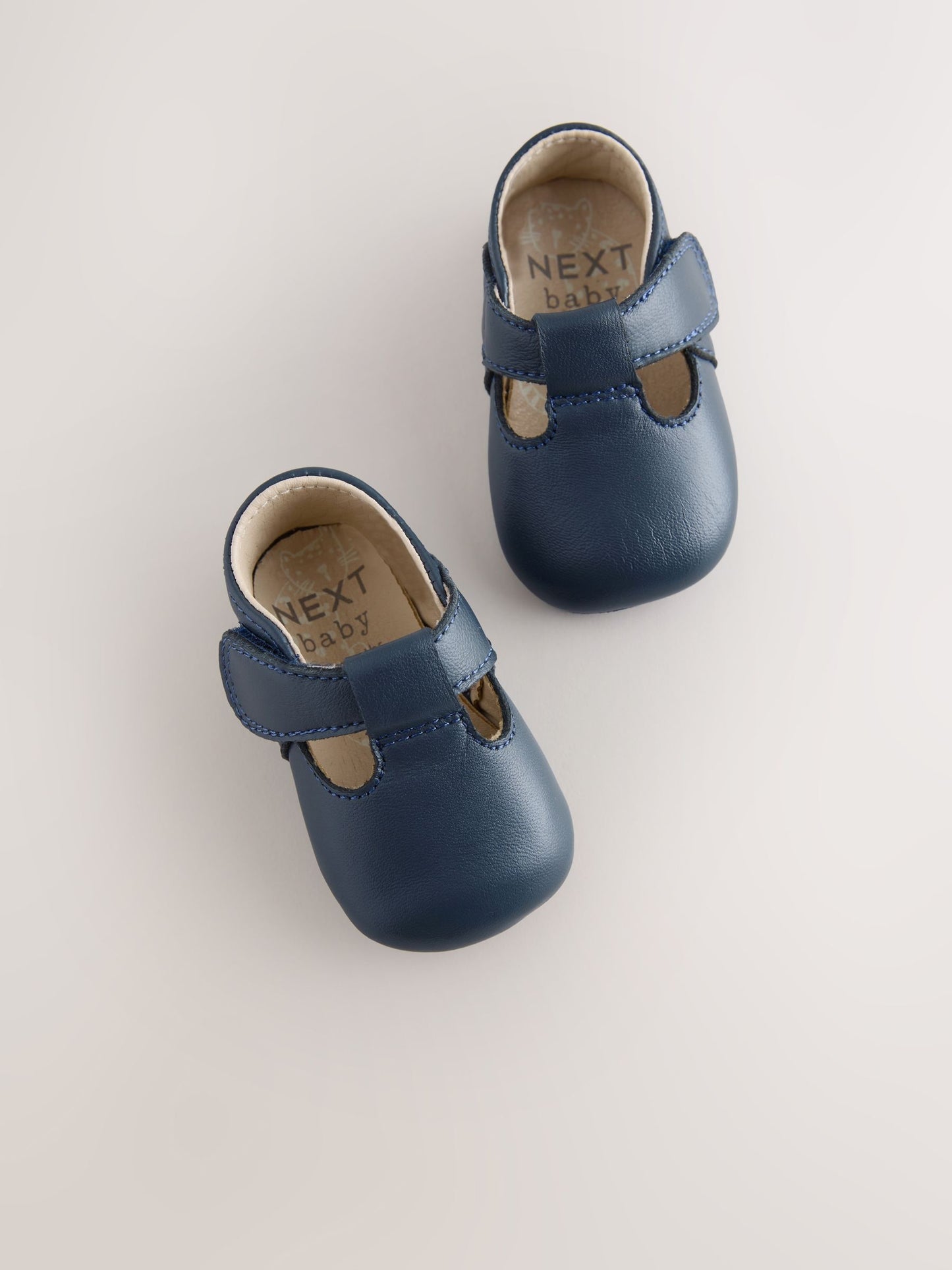Navy T-Bar Baby Shoes (0-2mths) image 5