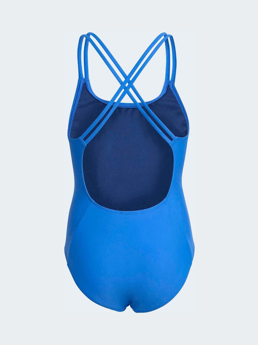 Dsiney Kidz - adidas Blue 3 Stripes U Back Kids Swimsuit image 2