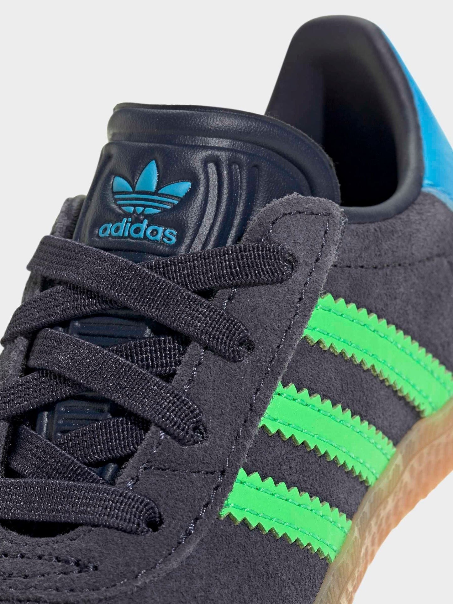 adidas Originals Navy Blue Gazelle Comfort Closure Elastic Laces Infant Trainers image 11