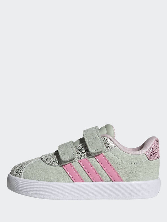 adidas Green VL Court 3.0 Hook and Loop Kids Trainers image 2