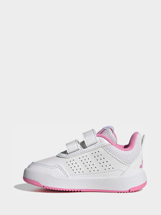 adidas White/Pink Hook and Loop Tensaur Sport 3.0 Infant Trainers image 2