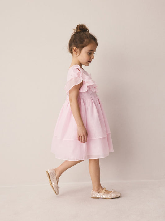 Dsiney Kidz - Laura Ashley Pink Petal Flower Bridemaid Dress image 2