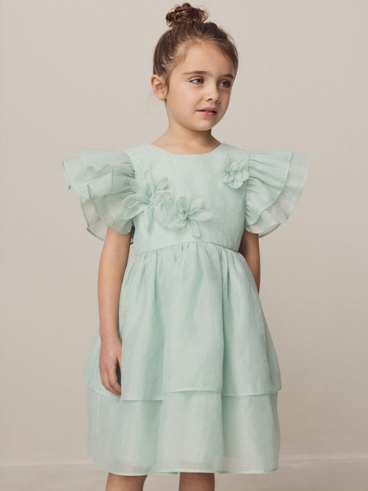 Dsiney Kidz - Laura Ashley Mint Green Petal Flower Bridemaid Dress image 2