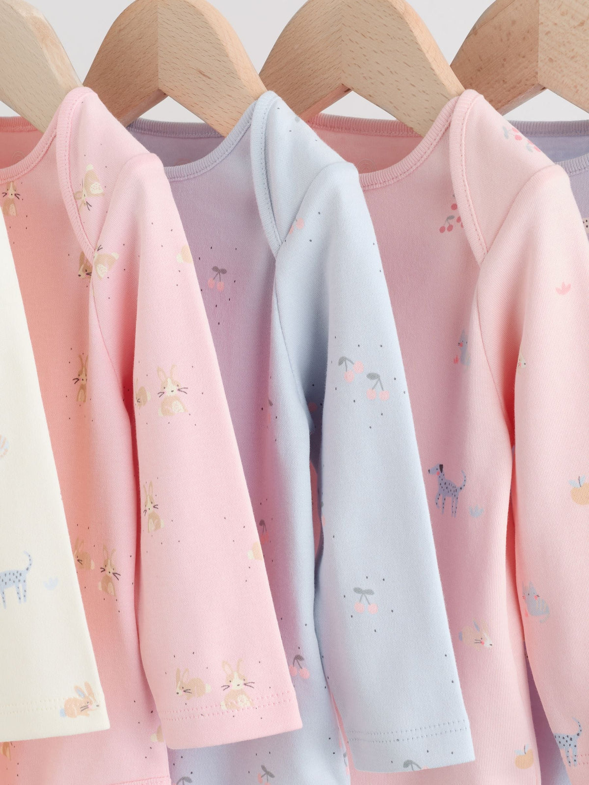 Dsiney Kidz - Multi Pastel Character 5 Pack Long Sleeve Baby Bodysuits image 9