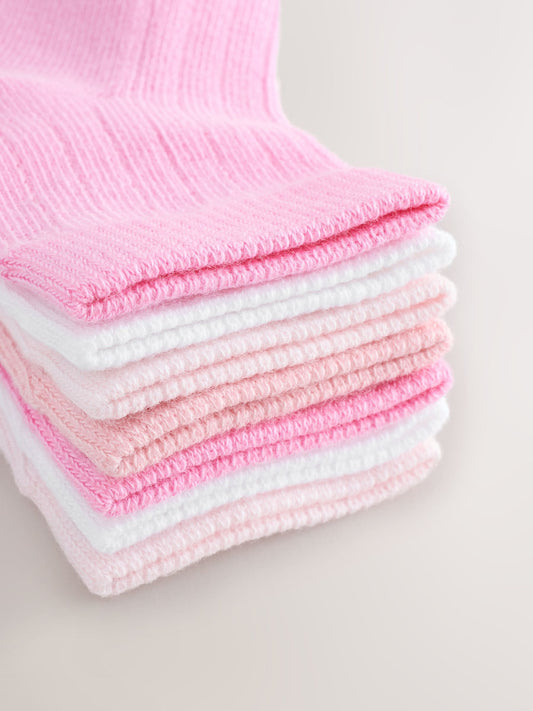 Pink Baby Socks 7 Pack (0mths-2yrs) image 3