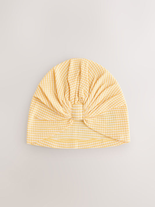 Yellow Baby Turban And Dribble Bib Set 4 Piece (0-18mths) image 2