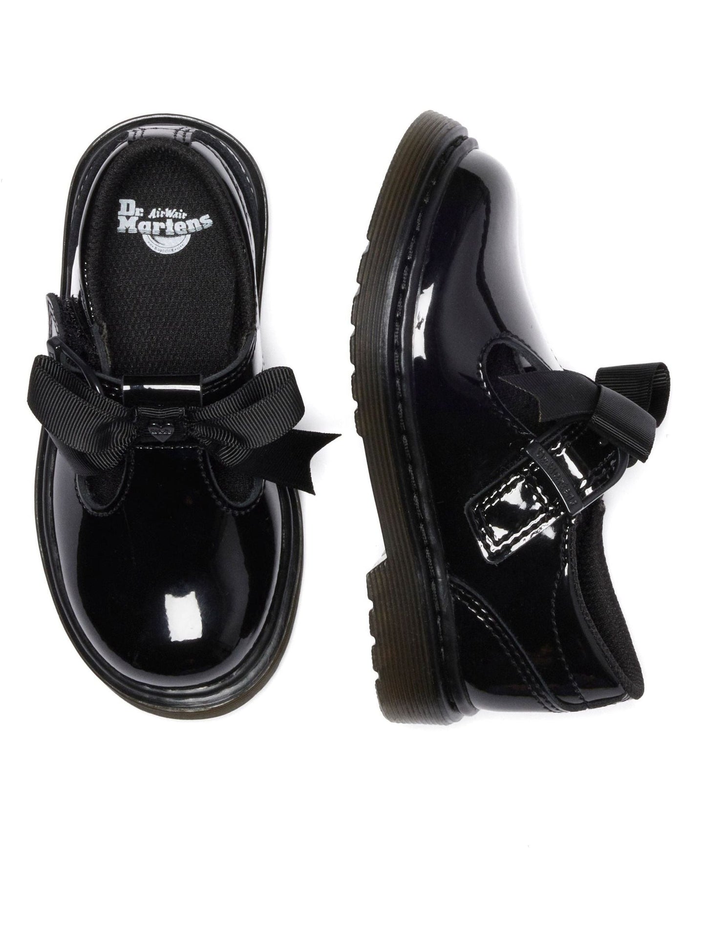 Dr. Martens Black Polley Ii Bow T Patent Lamper Shoes image 4