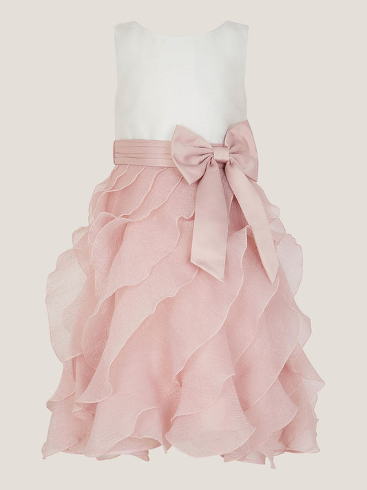 Dsiney Kidz - Monsoon Pink Cancan Sleeveless Bow Ruffle Dress image 2