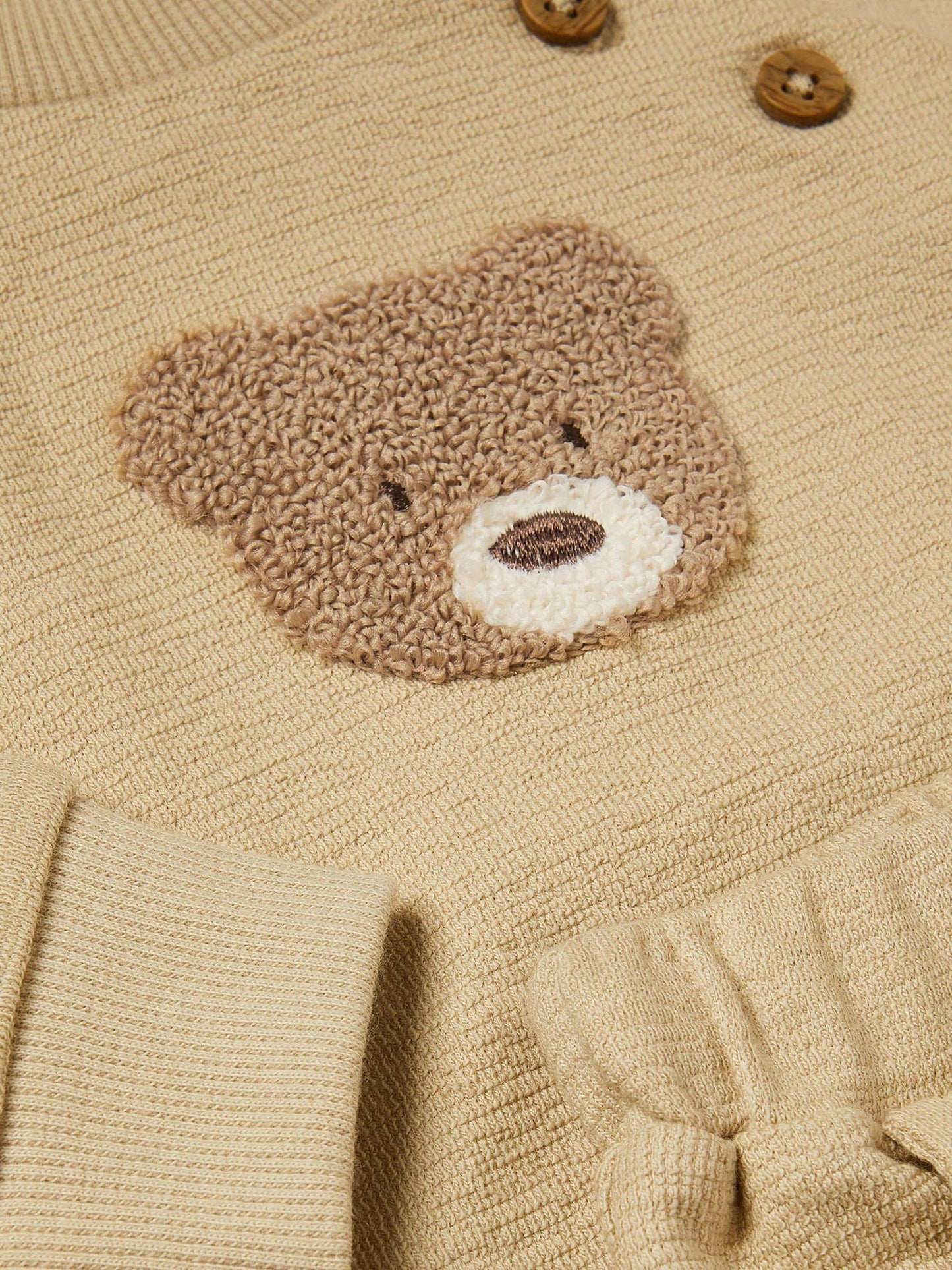 Monsoon Brown Benny Bear Sweatshirt & Joggers Set image 3