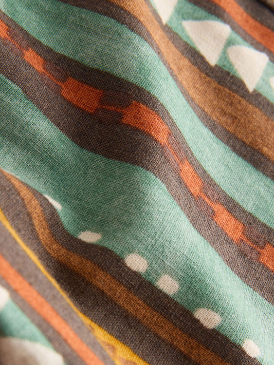 Multi Print Wide Fit Linen Blend Pull on Trousers (3mths-7yrs) image 2