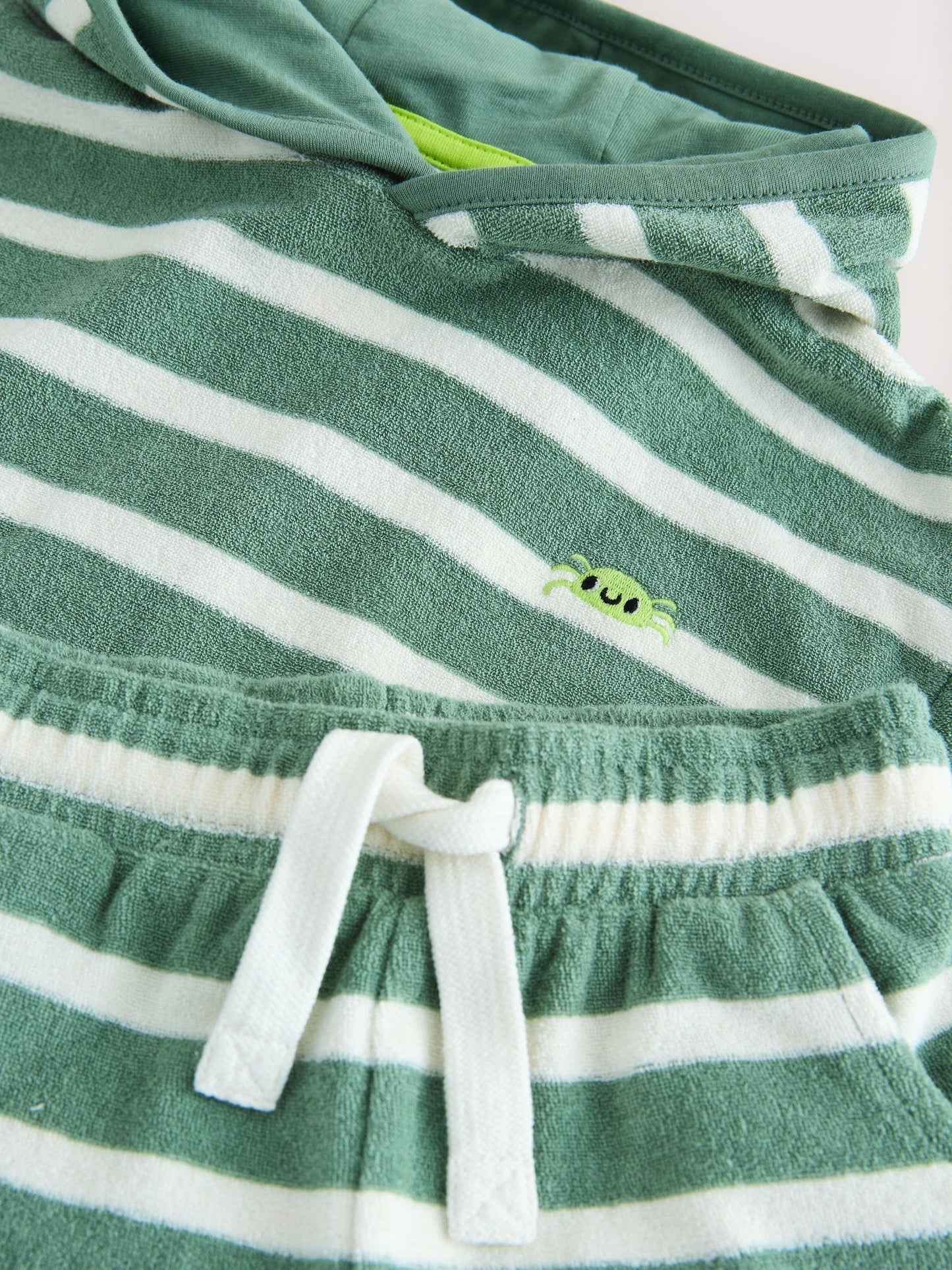 Sage Green Towelling Top and Shorts Set (3mths-7yrs) image 8